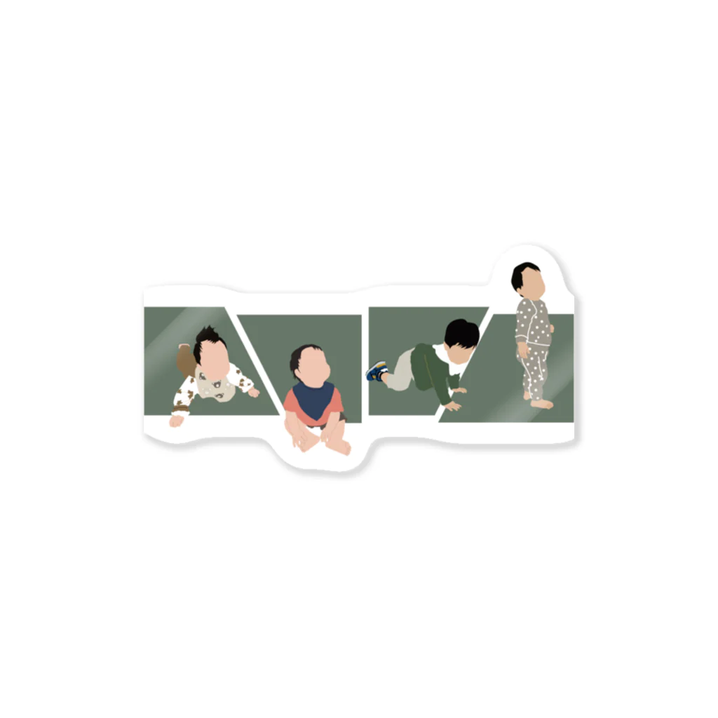 Ｌｏｖｅ ａｎｄ ｇｒｏｗｔｈのB-green【 baby growth】 Sticker