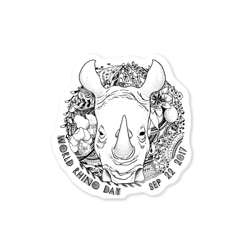 どんすけのWorld Rhino Day Sticker