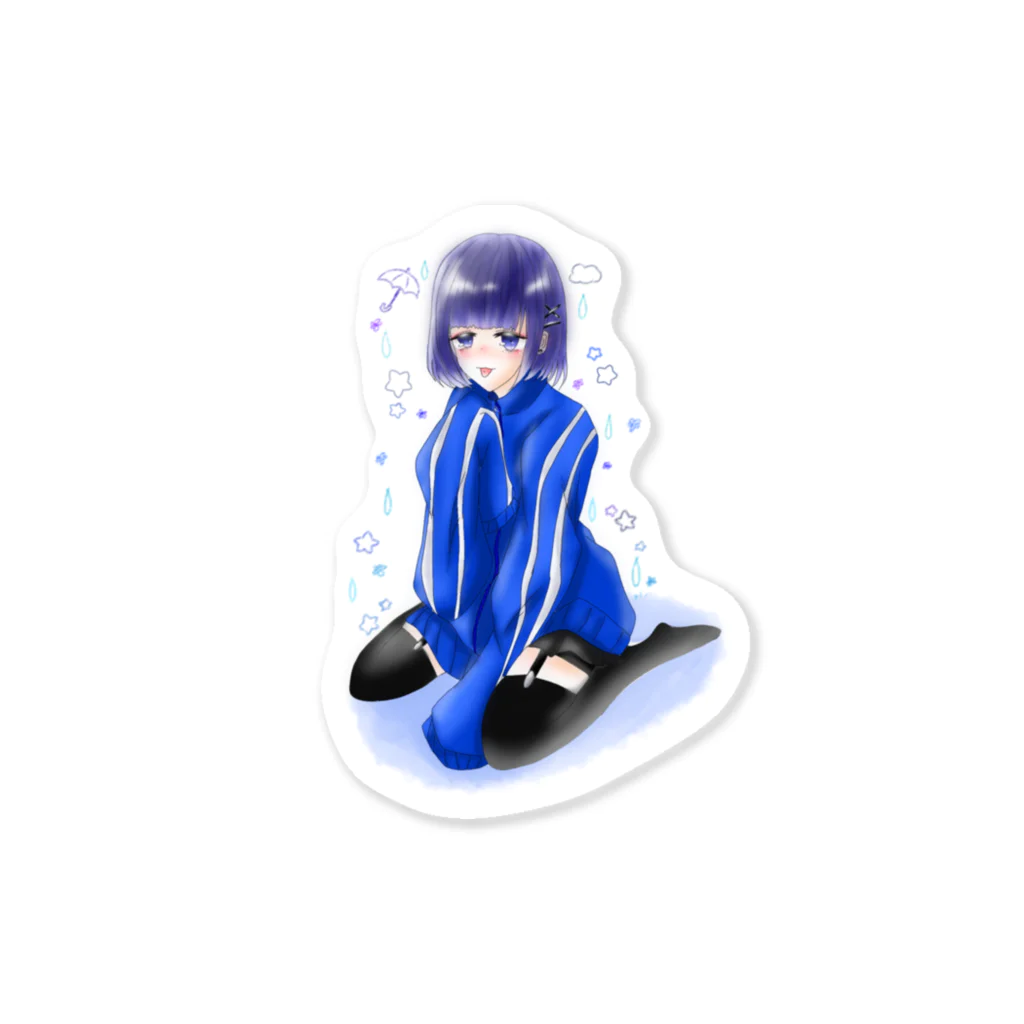 AQUAの涙の雨と星 地雷女子 Sticker