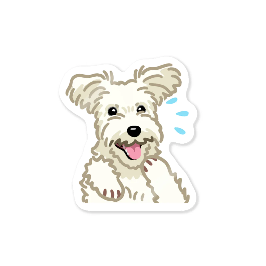おてくるのジャック・ラッセル・テリア (ラフ/ホワイト)/Jack Russell Terrier(rough/white) 15/40 ステッカー
