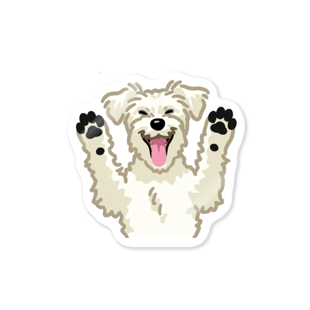 おてくるのジャック・ラッセル・テリア (ラフ/ホワイト)/Jack Russell Terrier(rough/white) 23/40 Sticker