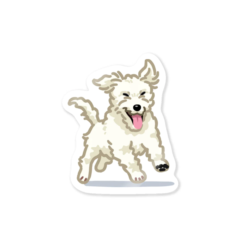 おてくるのジャック・ラッセル・テリア (ラフ/ホワイト)/Jack Russell Terrier(rough/white) 28/40 Sticker