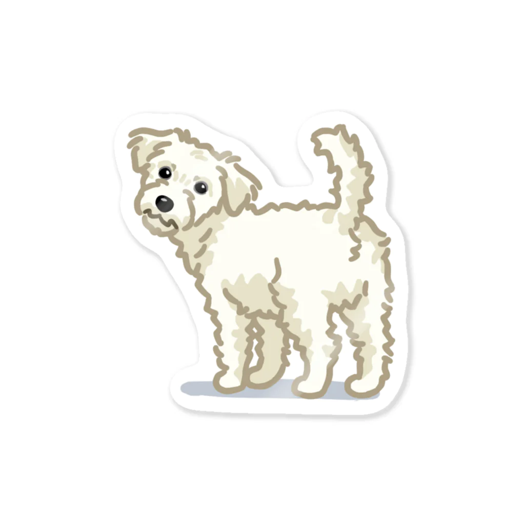 おてくるのジャック・ラッセル・テリア (ラフ/ホワイト)/Jack Russell Terrier(rough/white) 34/40 Sticker