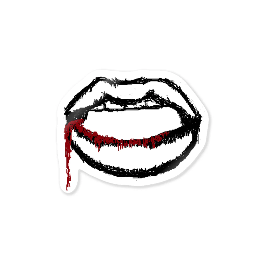 InjectionOfVain(suzuri shop)のMouth(BloodFlowing) Sticker