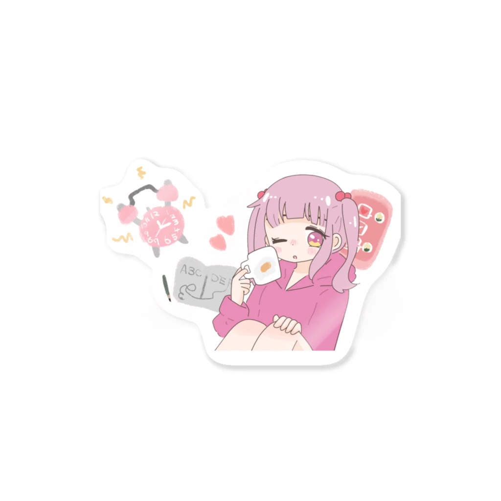 りん🐤のゆめかわ桃色女の子シリーズ Sticker