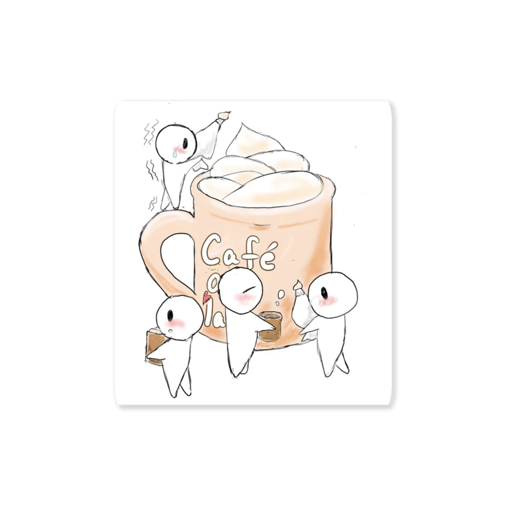 カフェオレのきょうのかふぇおれ くりーむ Sticker