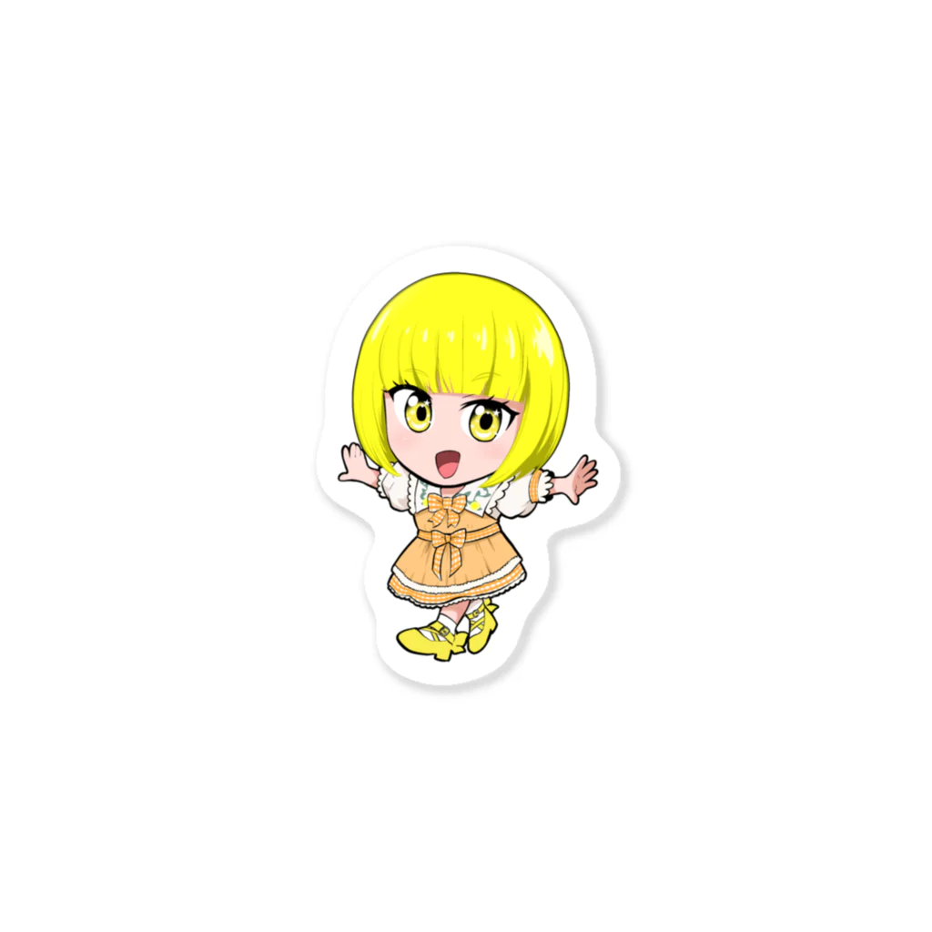 YELLOWのレモネちゃんシール Sticker