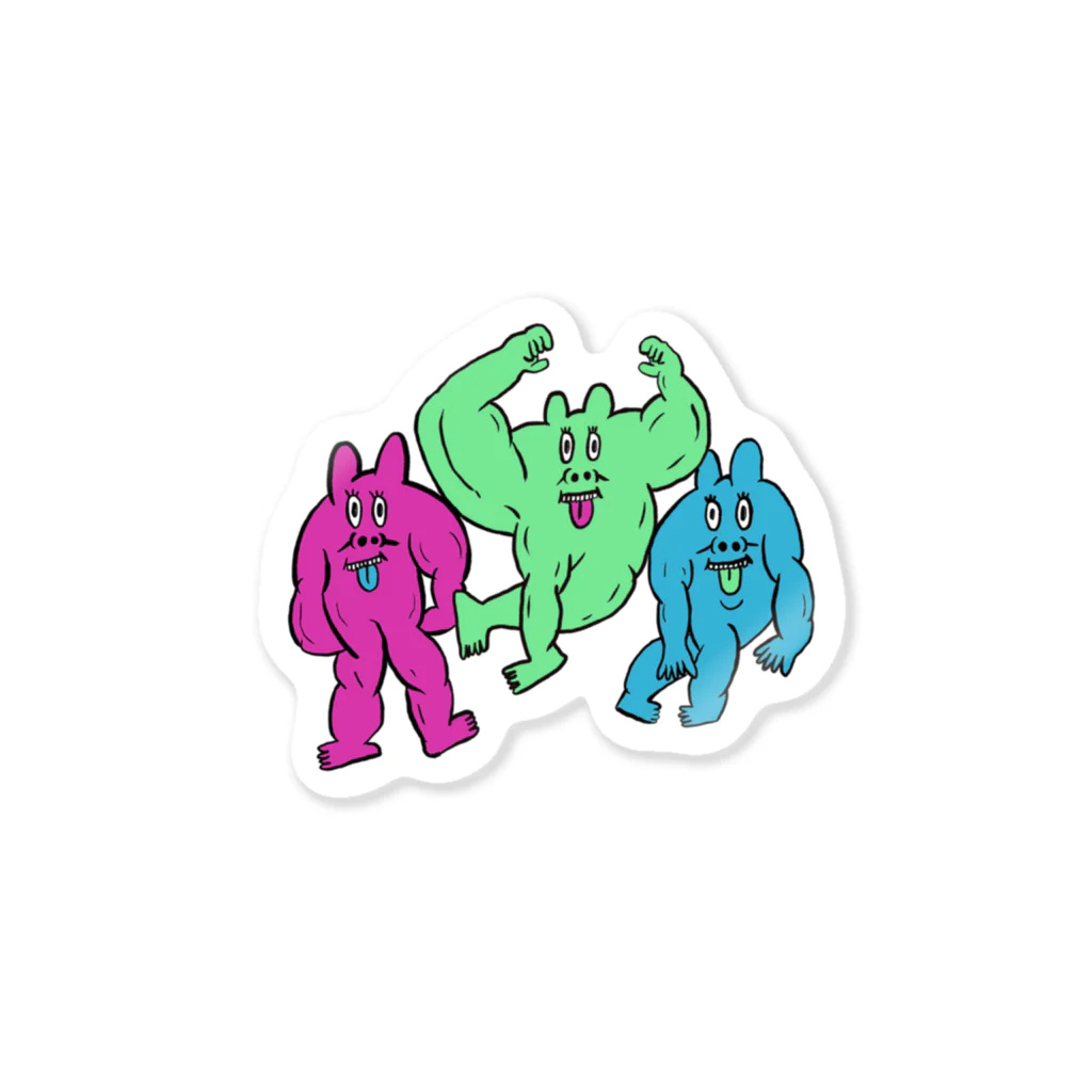 はるやんのsuper macho boys Sticker