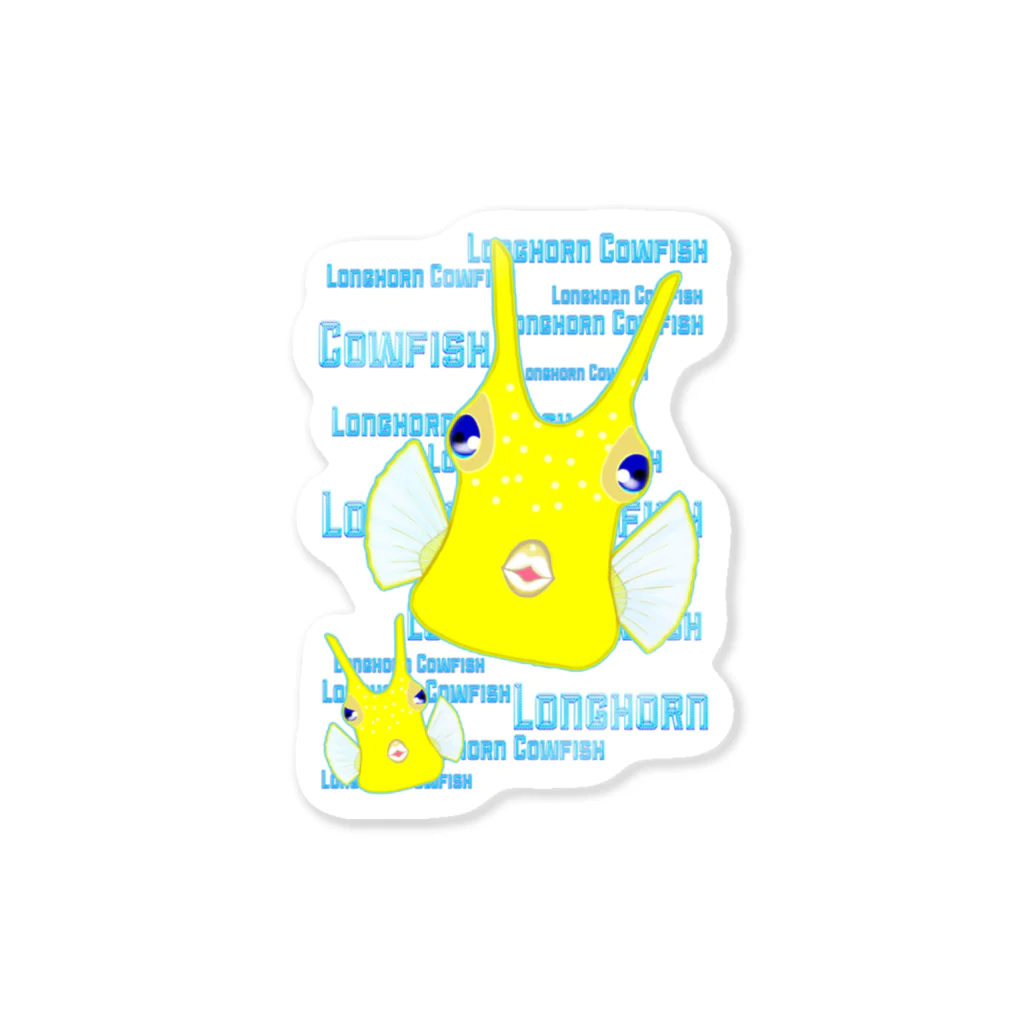 LalaHangeulのLonghorn Cowfish(コンゴウフグ) ステッカー