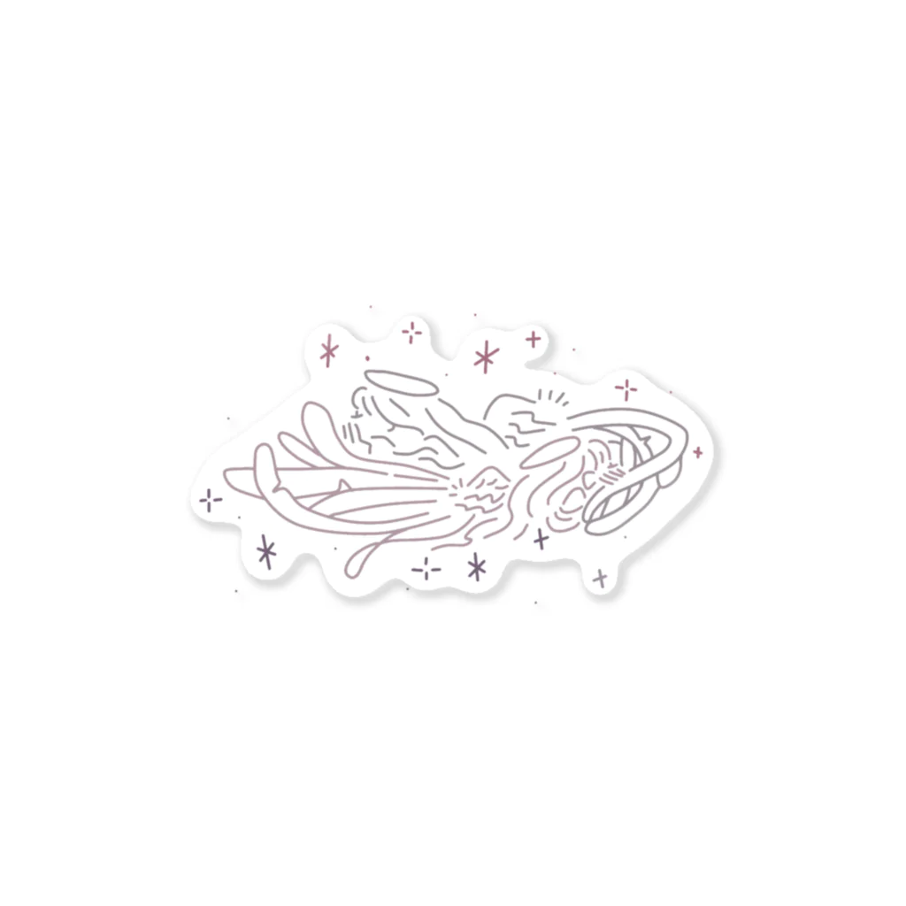 絵湖-eco-の寄り添う天使の女の子たち Sticker