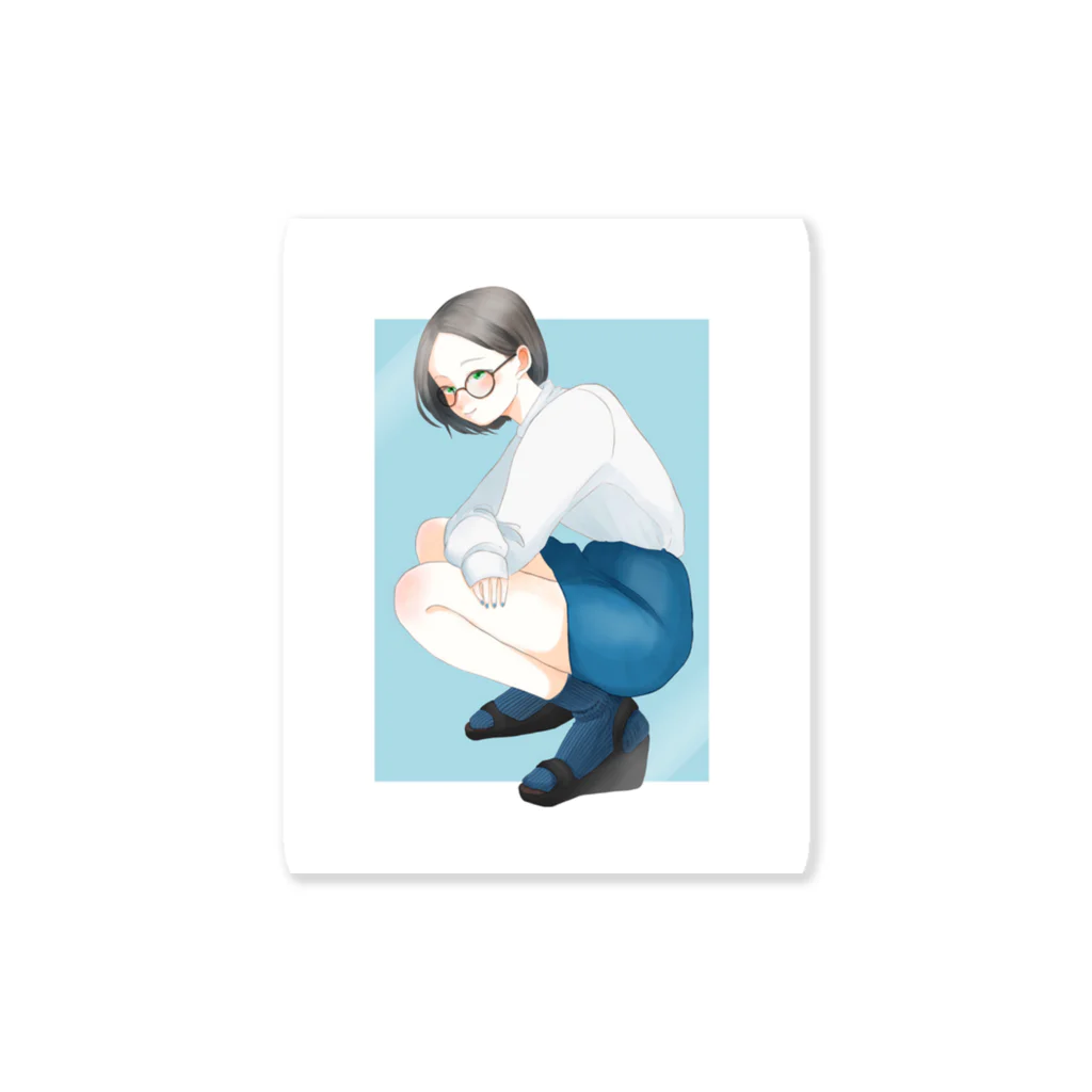 mayaのだてめがねと泣きぼくろの女の子 Sticker