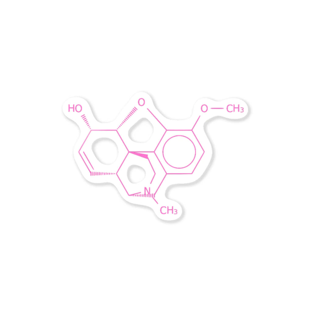 分子構造のコデインの分子構造 ステッカー