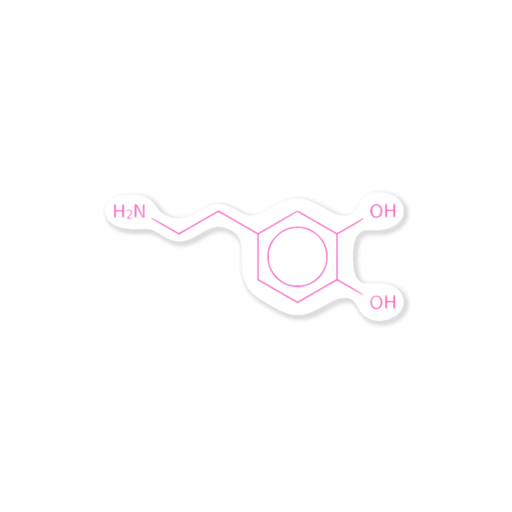 分子構造のドーパミンの分子構造 ステッカー