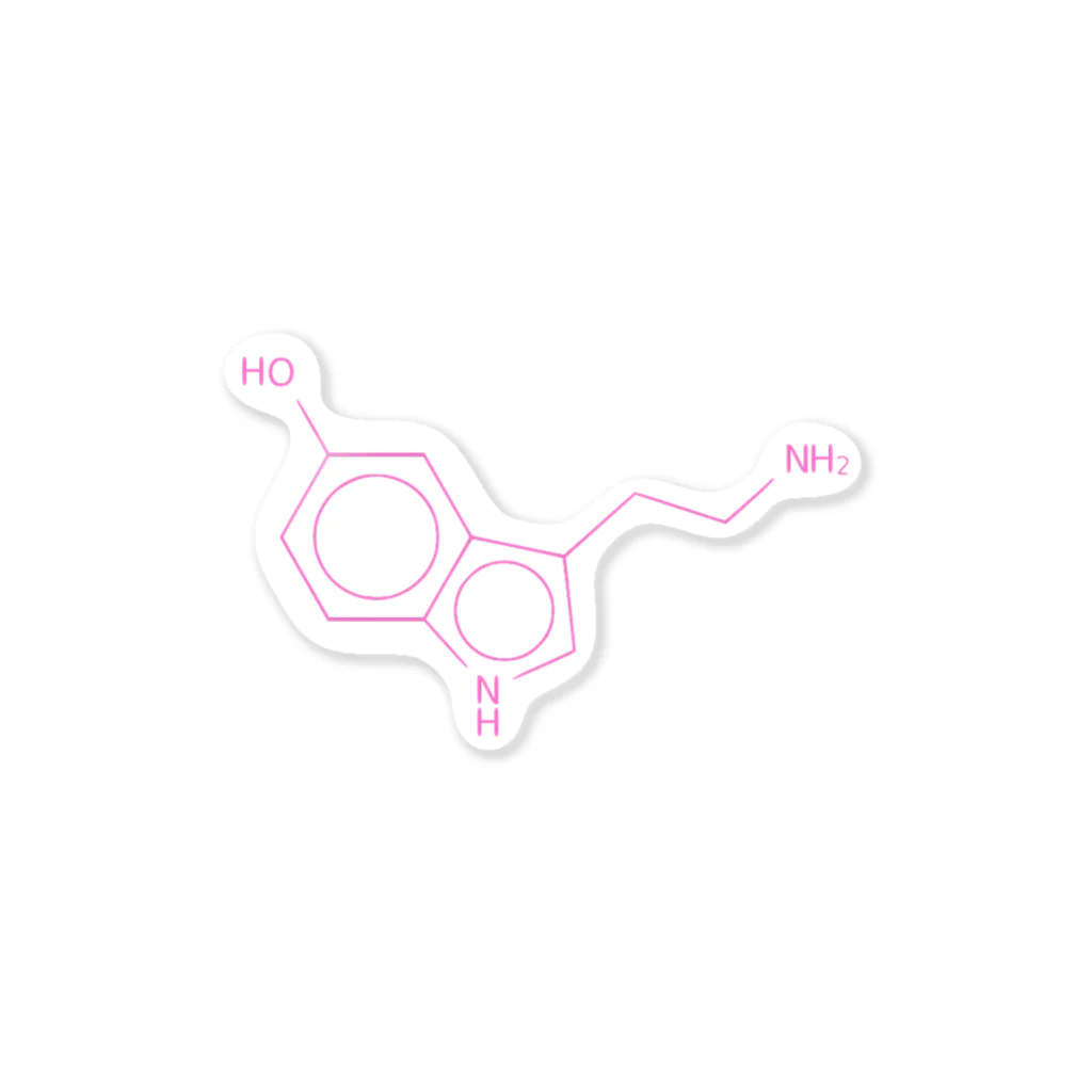 分子構造のセロトニンの分子構造 ステッカー