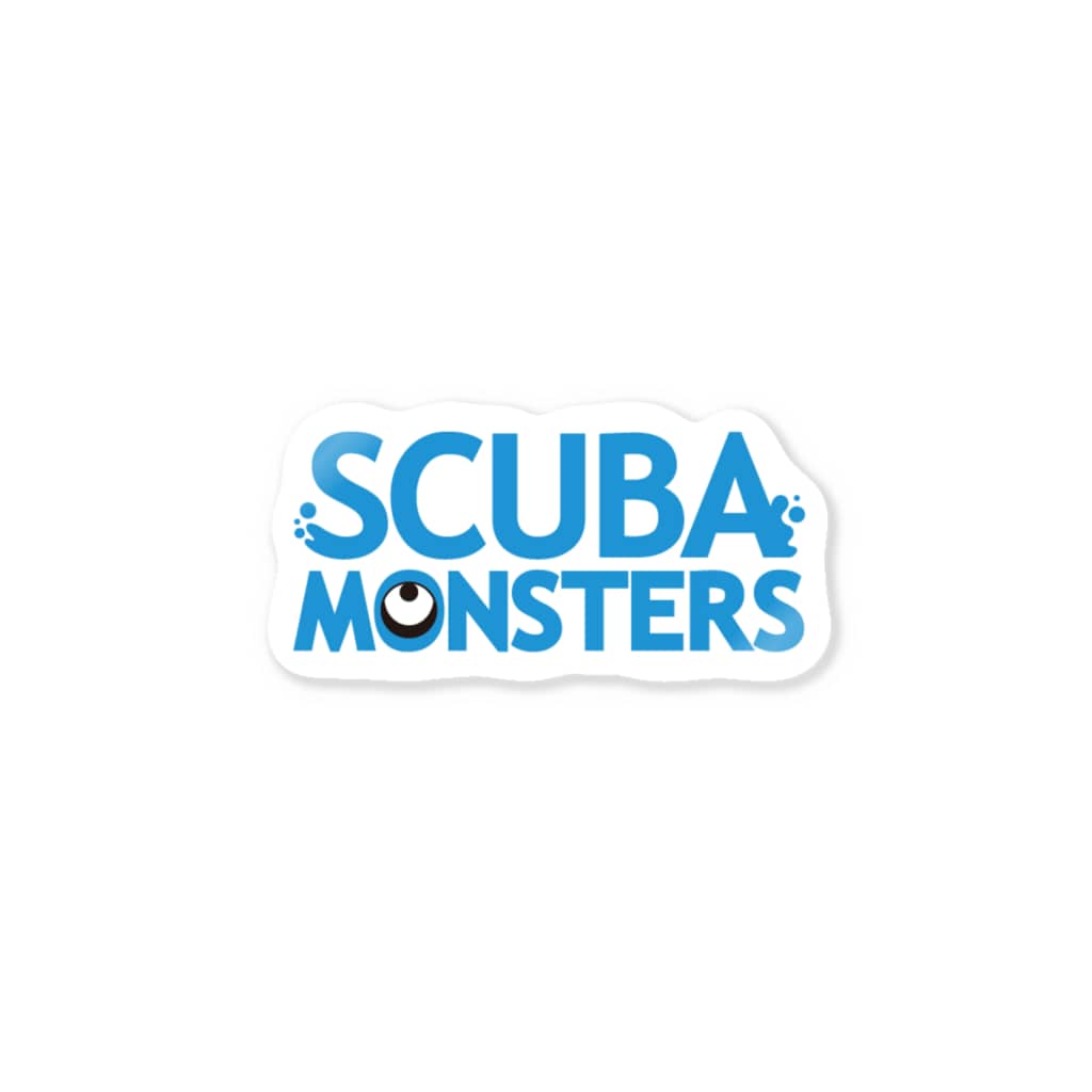 スクーバモンスターズ🤿公式グッズのスクモンロゴステッカー Sticker