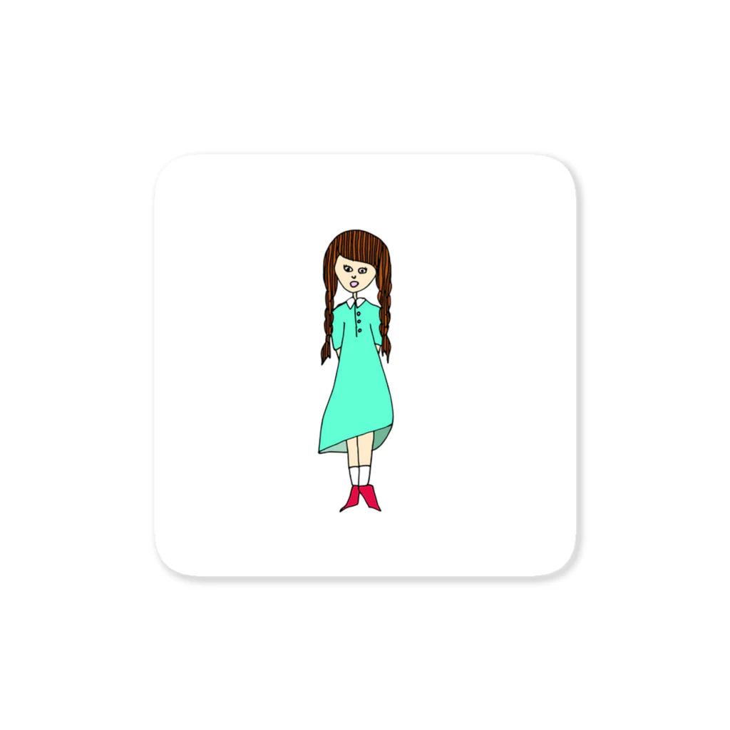 イキモノさんのshopのイキモノさんのつんつん女の子 Sticker