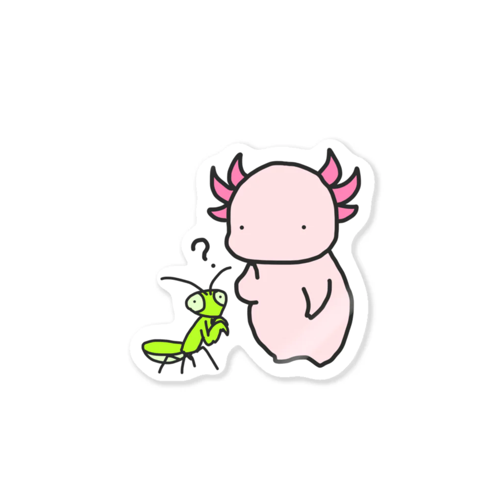 蟲のカマキリとウパさん Sticker