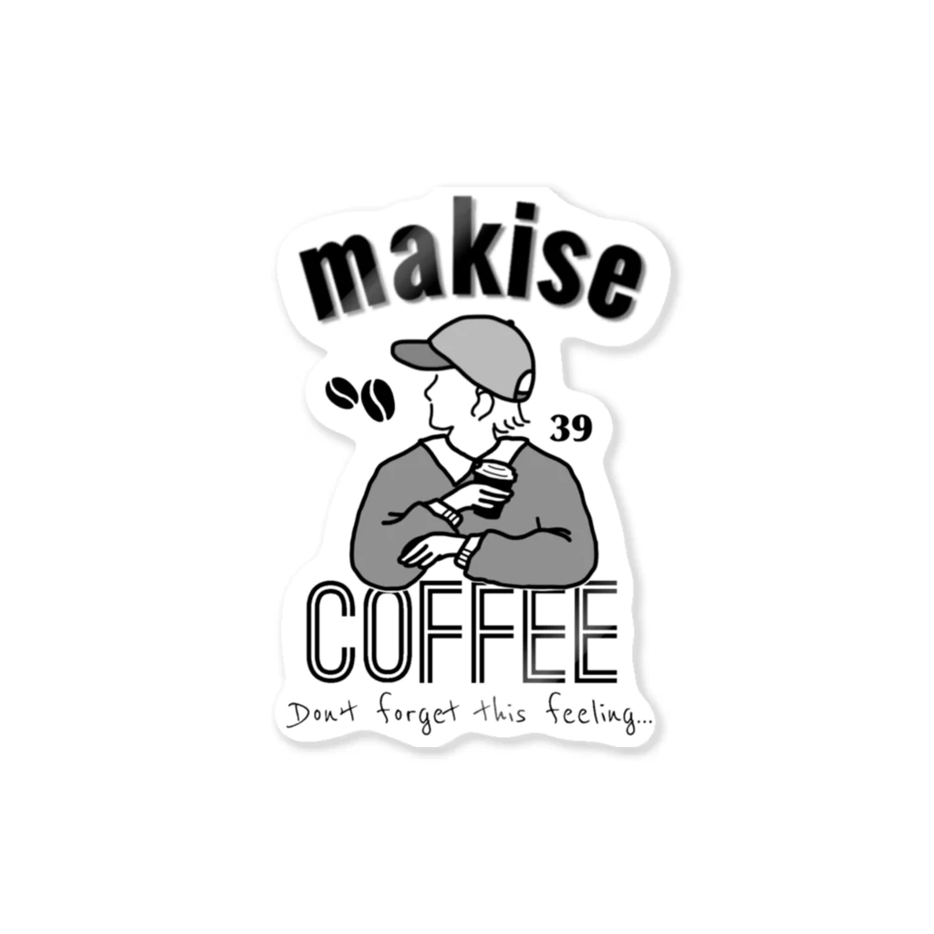 Makise COFFEE.のマキセコーヒー(ラテ美ちゃん) 스티커