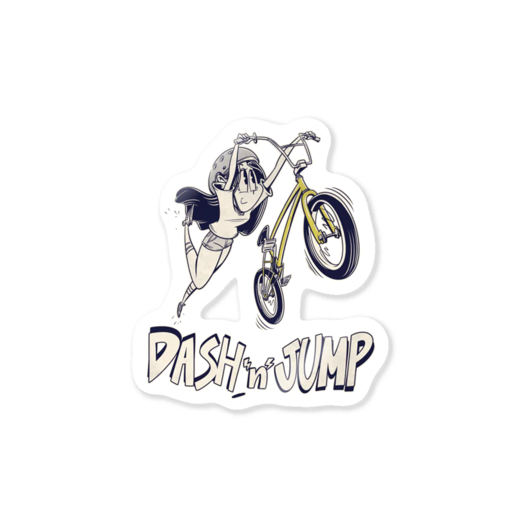 nidan-illustrationの"DASH 'n' JUMP" Sticker