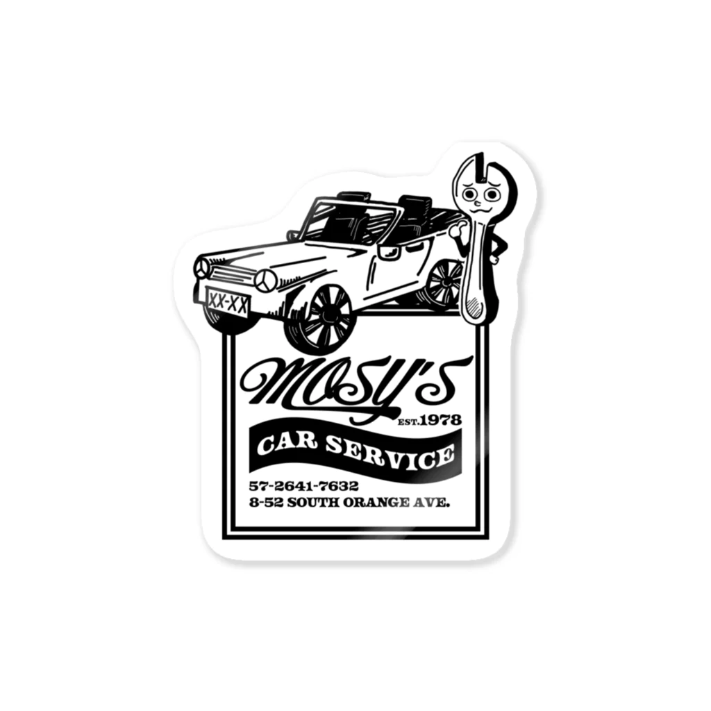 Japanese Golden Monkeysの【Logo:Black】Mosy's Car Service Sticker