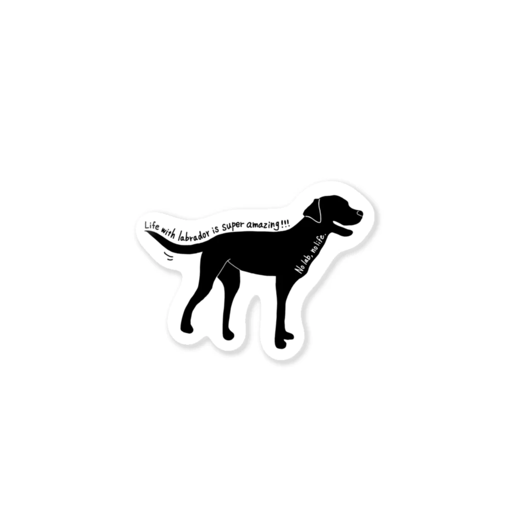 私のラブラドールのBlack Labrador  Sticker