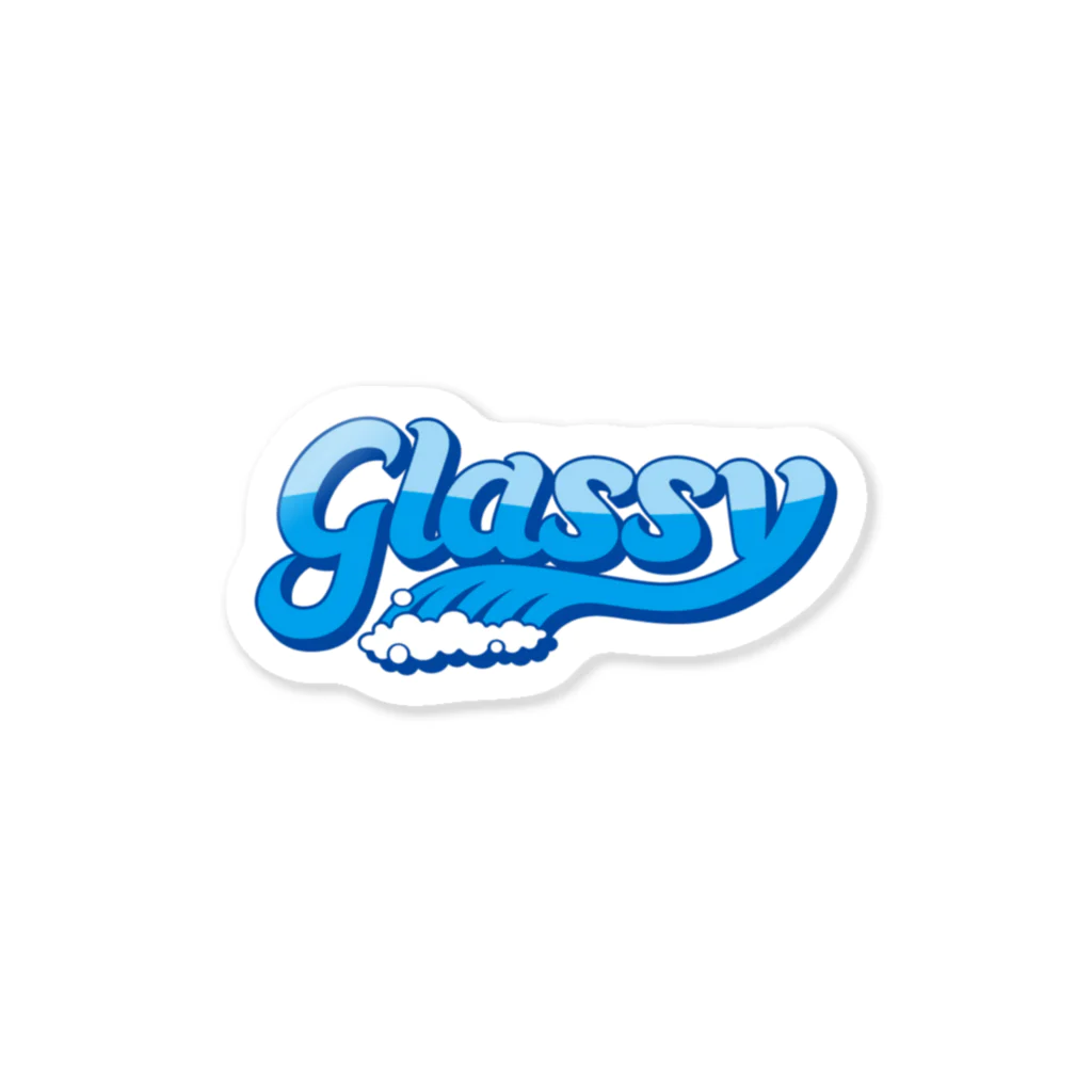 glassyのglassy wave ステッカー