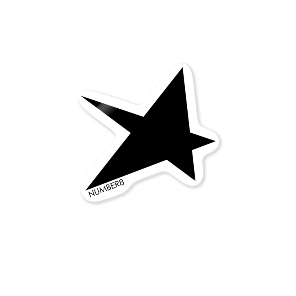Number8（ナンバーエイト）のBIG STAR（星柄） Tシャツ Sticker