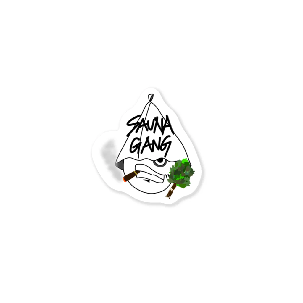 TheChipperClubのSAUNAGANG_ロゴステッカー Sticker