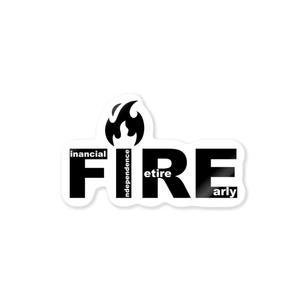 ニポトレ本舗☆投資家とトレーダーに捧ぐのFIRE＊炎じゃない方（燃えてるけども） Sticker