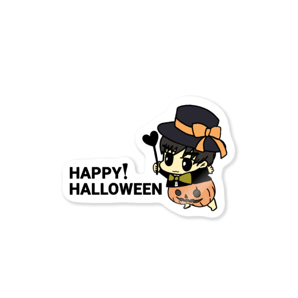 tetsu屋のミニてつくんHALLOWEENパンプキン Sticker