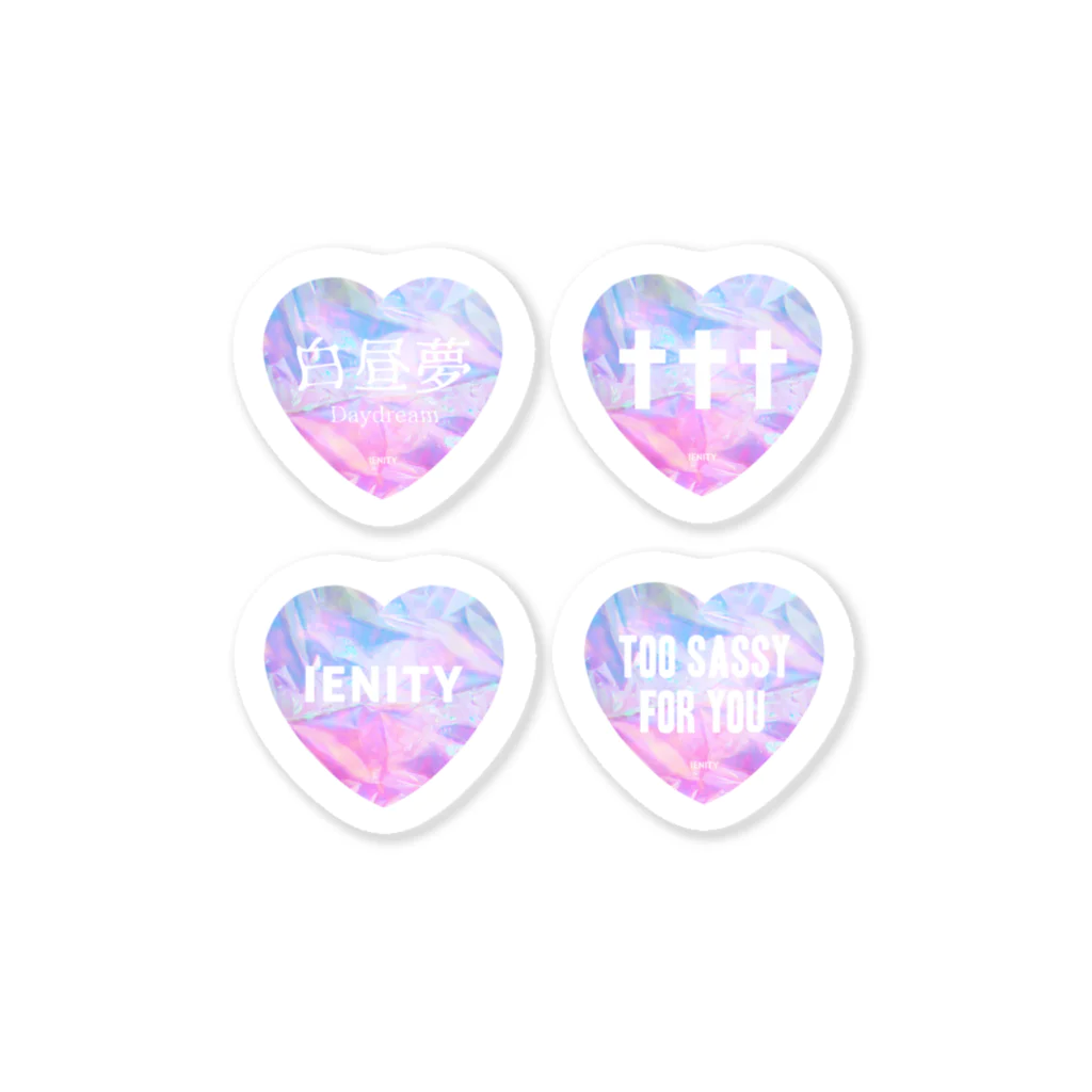 IENITY　/　MOON SIDEの【IENITY】HOLOGRAPHIC HEARTS  ステッカー