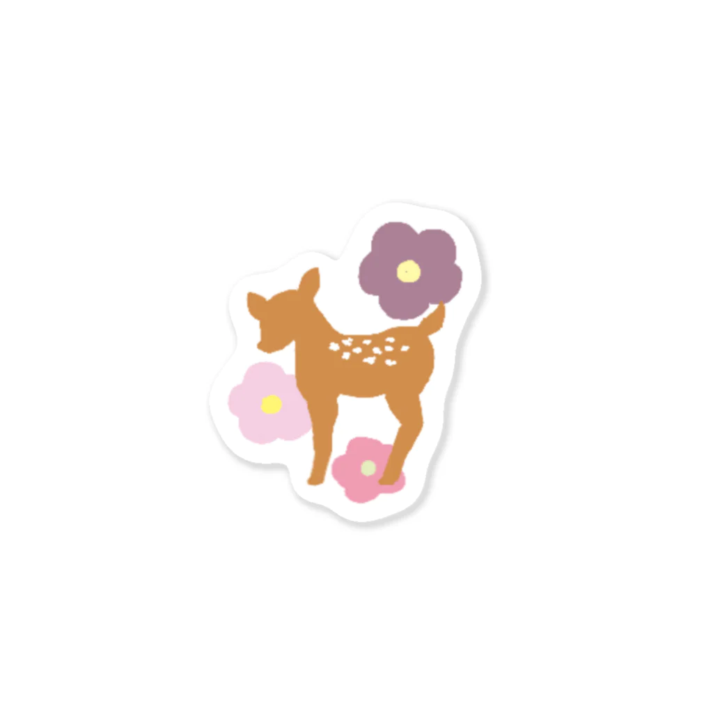 Channu's shopのBambi × Flower Sticker