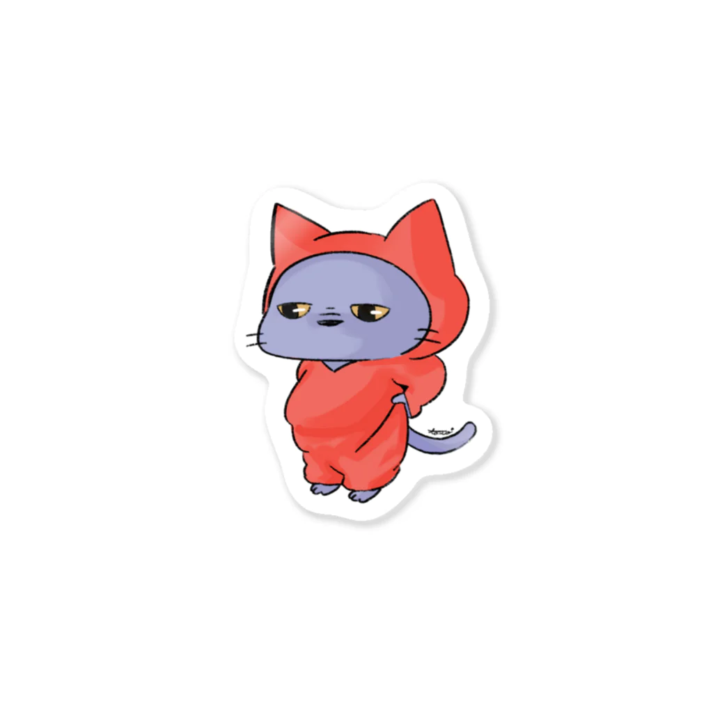 たろうのほっぺのフィッティングキャット Sticker