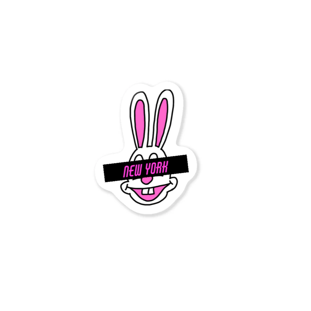 disney-risaのNew York rabbit mosaic Sticker