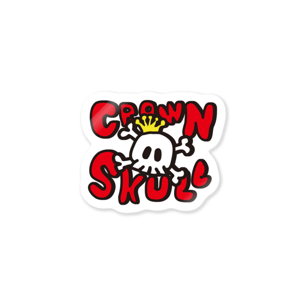 HSMT design@NO SK8iNGのSKULL CROWN Sticker