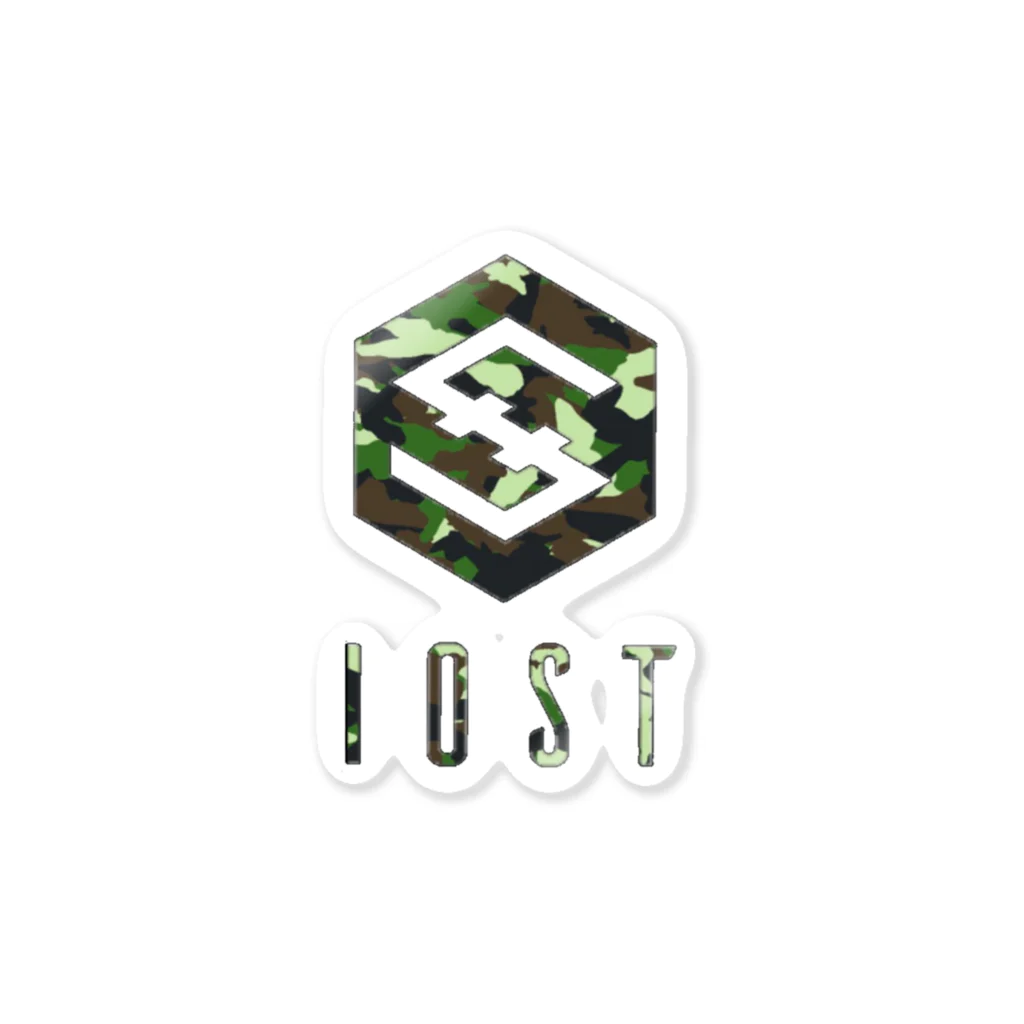 IOST_Supporter_CharityのIOST 【迷彩ロゴ】シリーズ ステッカー