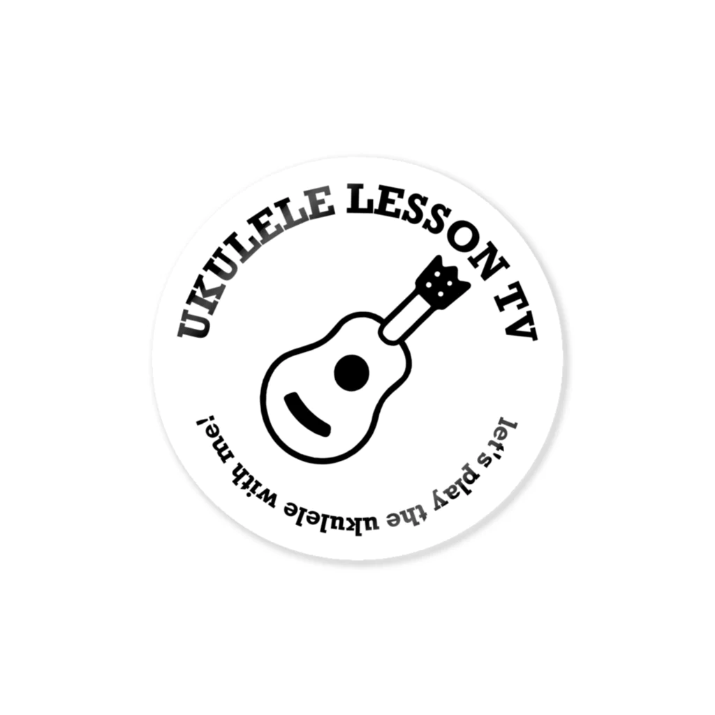 ウクレレレッスンTV storeのUKULELE LESSON TV logo ステッカー