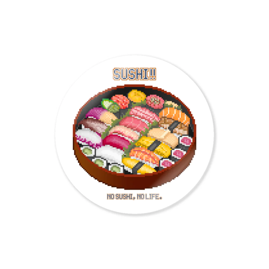 猫と釣り人のSUSHI_1RW_ST Sticker