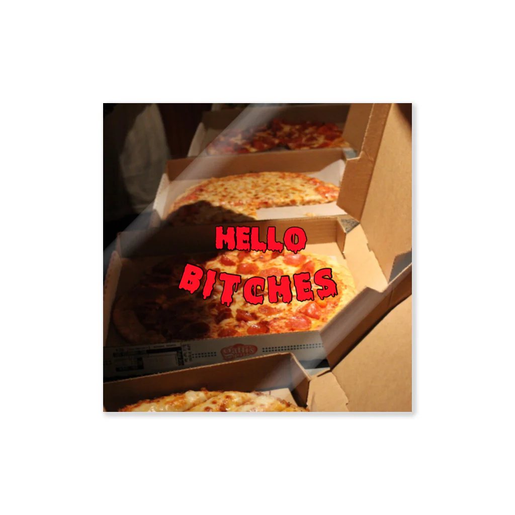 HELLO BITCHESのpizza sticker ステッカー