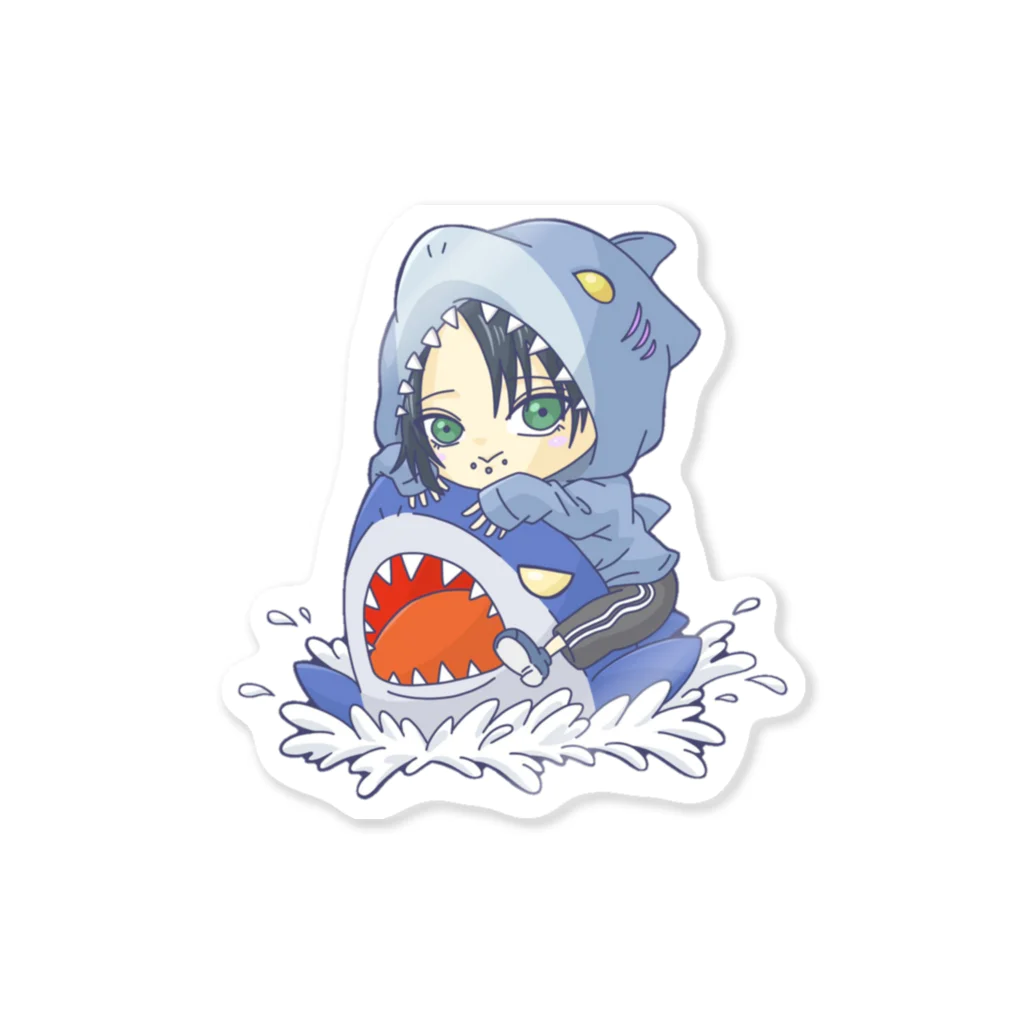 ｻﾒﾁｬﾝの水族館のｻﾒﾁｬﾝ。ステッカー Sticker