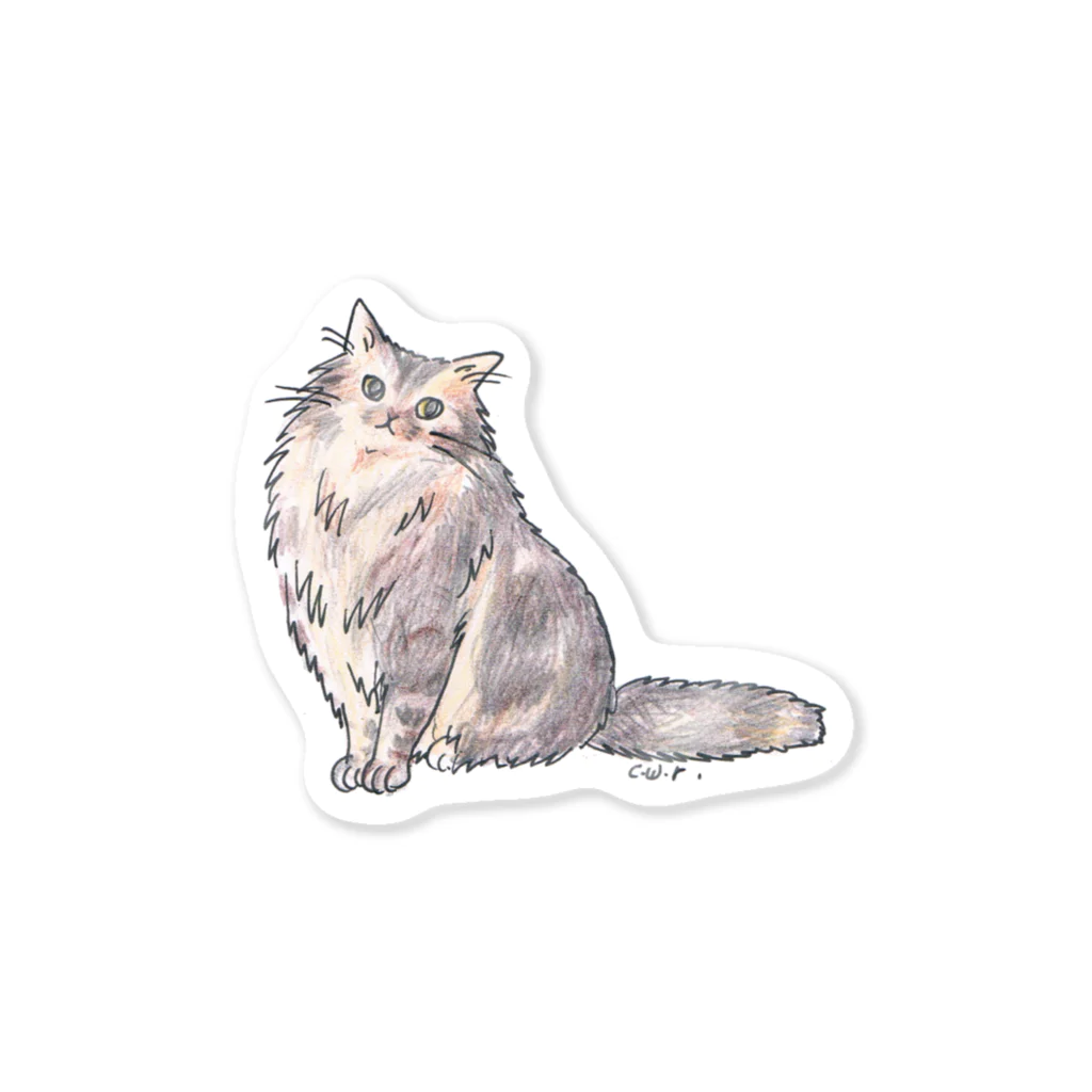 CUROGNACの100nyansplus2_mafin Sticker