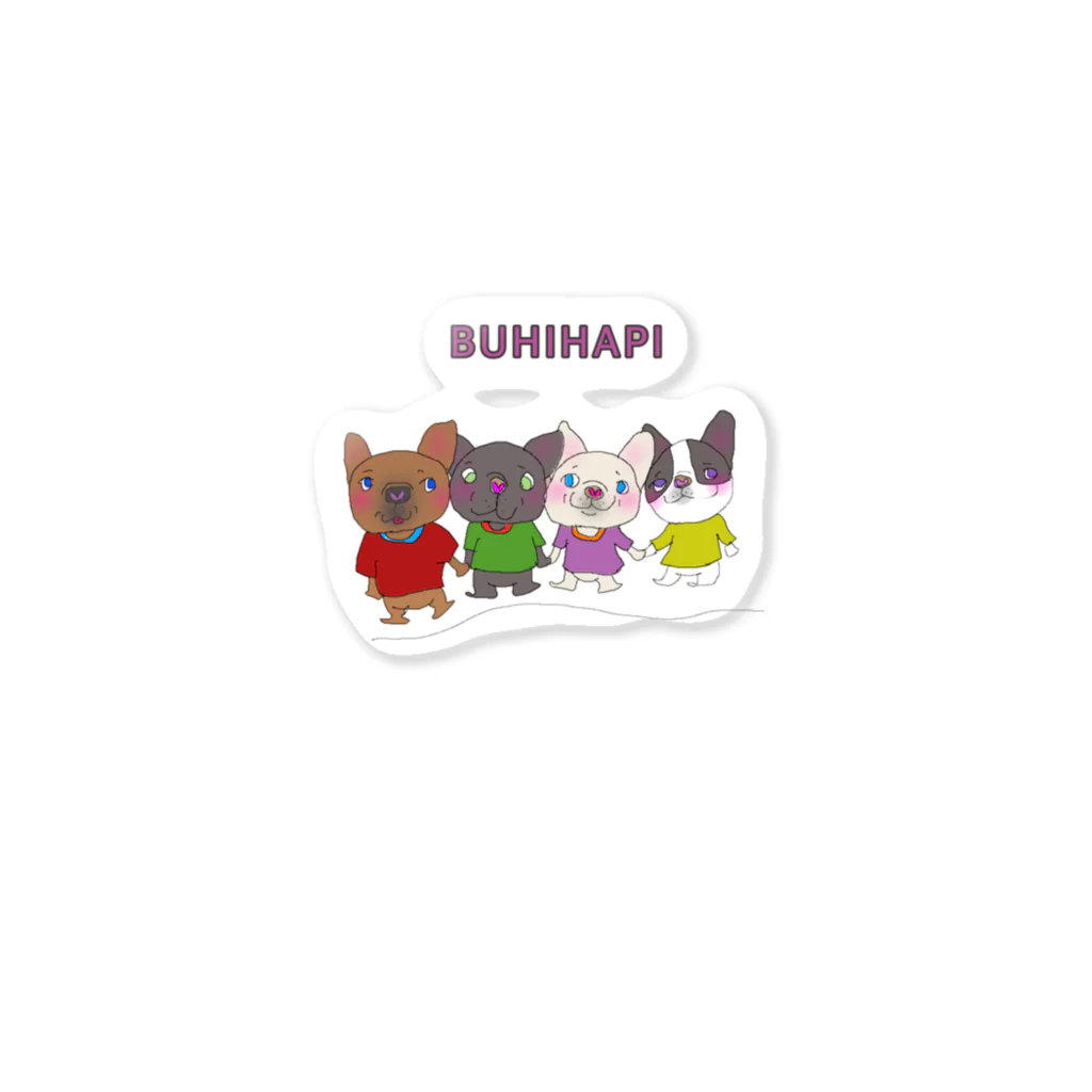 BUHIHAPIのBUHIHAPI FRIENDS Sticker