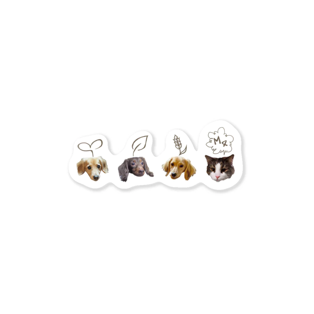 ひつじまくらのM4animals face Sticker