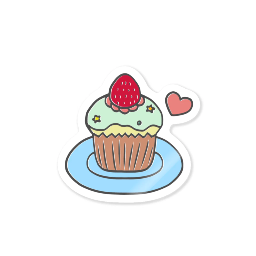 おばけと男の子とその他のカップケーキ Sticker