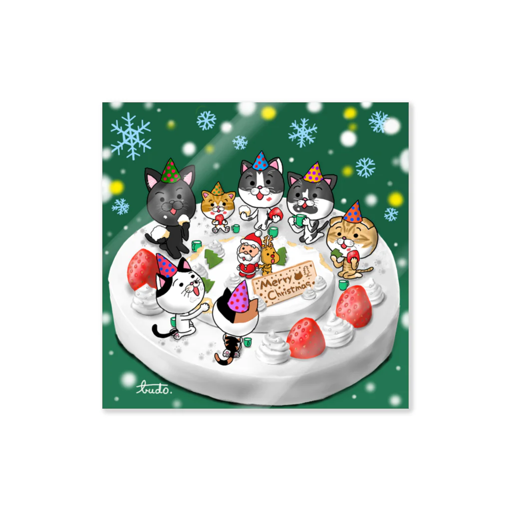 ブドウのブドウのクリスマスパーティー Sticker