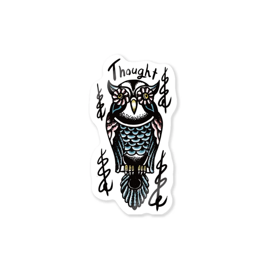 HCT 有脇小屋etcのThought Owl ステッカー Sticker