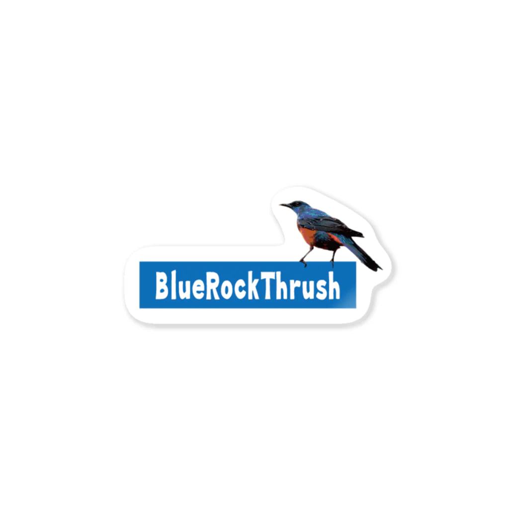 有限会社サイエンスファクトリーのBlue Rock Thrush Sticker