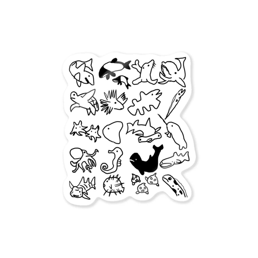 いきものや　のの（別館）の海の仲間たち　そのいち Sticker