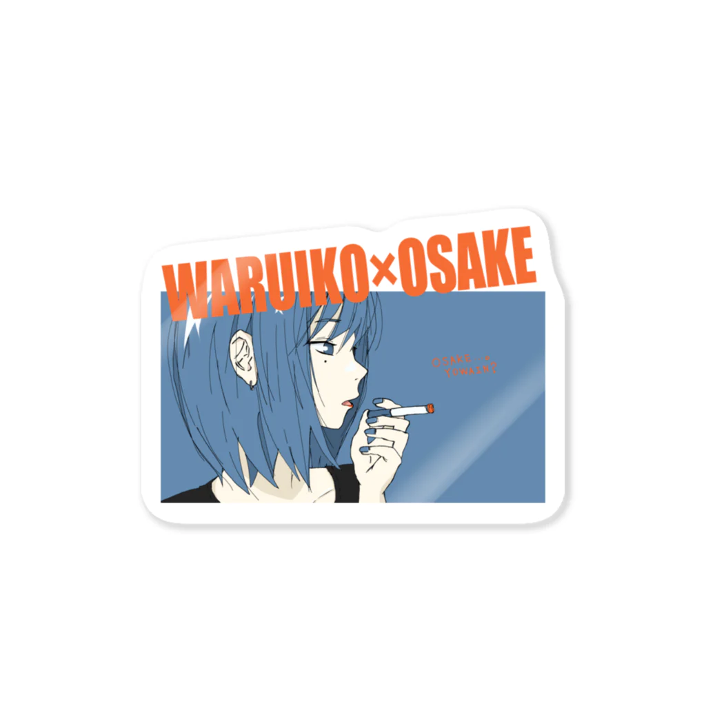 WARUIKOのWARUIKO×OSAKE ステッカー