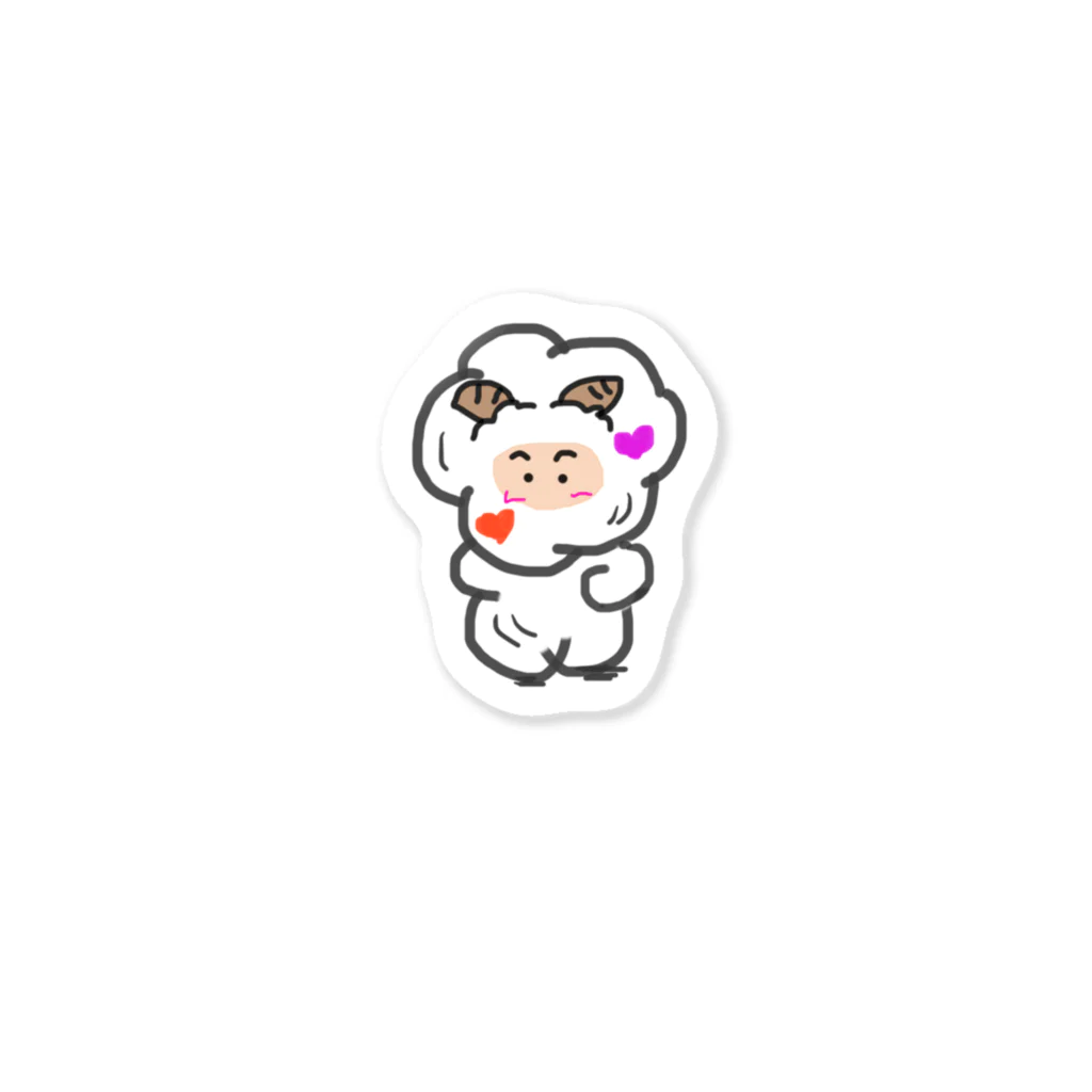 ノラうさきゅん☆の羊のモヘェ Sticker